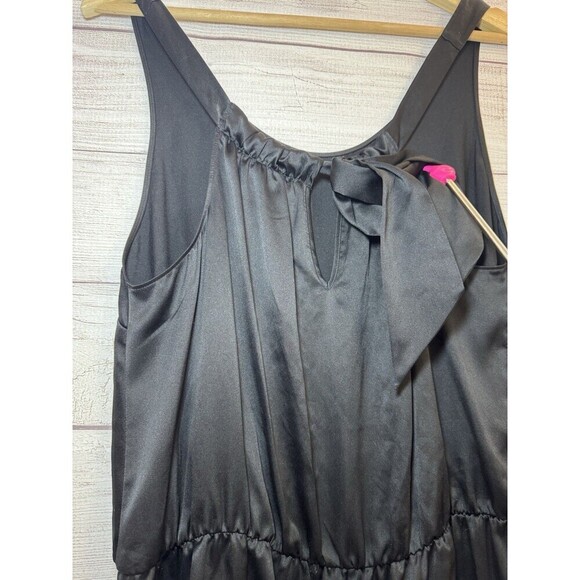 Victoria's Secret Black Satin Sleeveless Romper LARGE - Picture 6 of 10